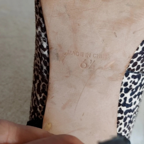 Madewell‎ Maddie Speckled Calf Hair Black Suede Pointed Toe Heels - Picture 12 of 13